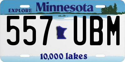 MN license plate 557UBM