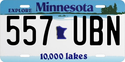 MN license plate 557UBN