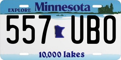 MN license plate 557UBO