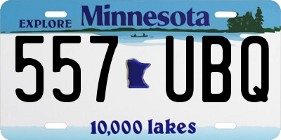 MN license plate 557UBQ