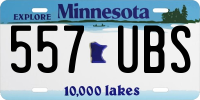 MN license plate 557UBS