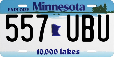 MN license plate 557UBU