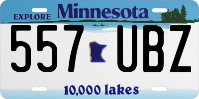 MN license plate 557UBZ
