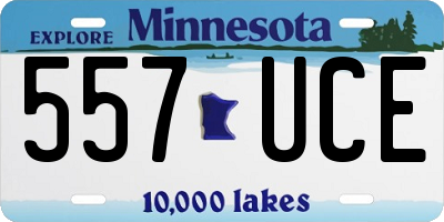 MN license plate 557UCE