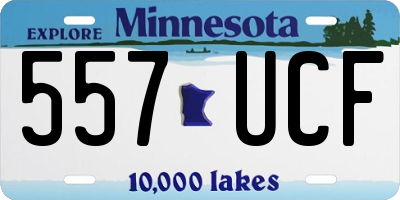 MN license plate 557UCF