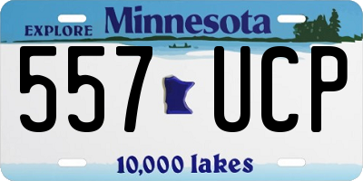 MN license plate 557UCP