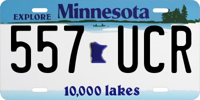MN license plate 557UCR
