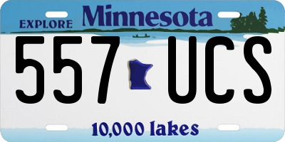 MN license plate 557UCS
