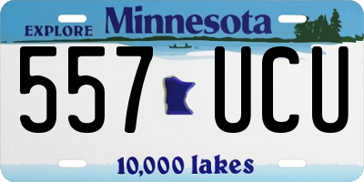 MN license plate 557UCU