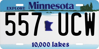 MN license plate 557UCW