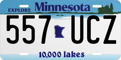 MN license plate 557UCZ