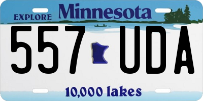 MN license plate 557UDA