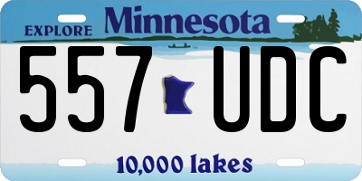 MN license plate 557UDC