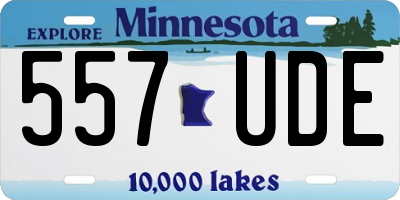 MN license plate 557UDE