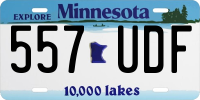 MN license plate 557UDF