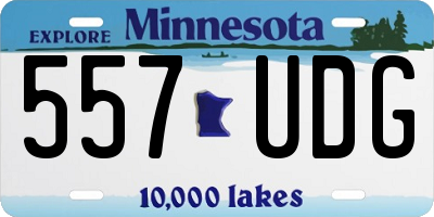 MN license plate 557UDG