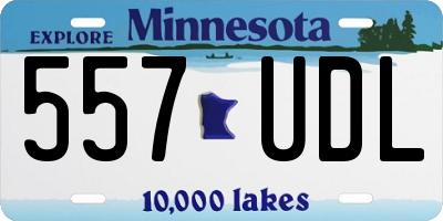 MN license plate 557UDL