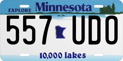 MN license plate 557UDO