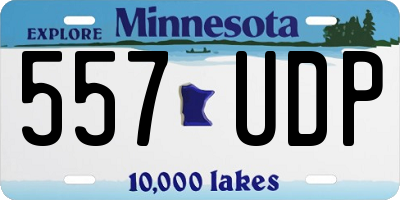 MN license plate 557UDP