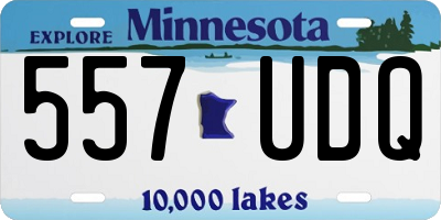 MN license plate 557UDQ