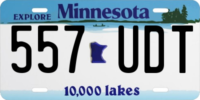 MN license plate 557UDT