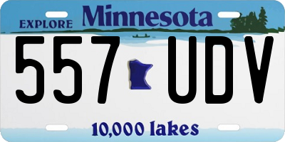 MN license plate 557UDV