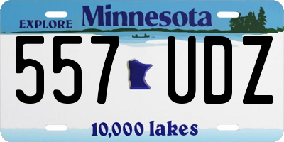 MN license plate 557UDZ