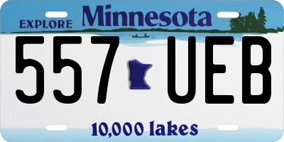 MN license plate 557UEB