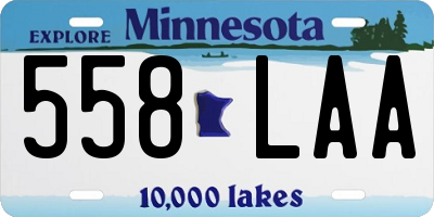 MN license plate 558LAA