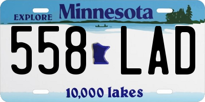 MN license plate 558LAD