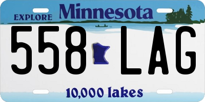 MN license plate 558LAG