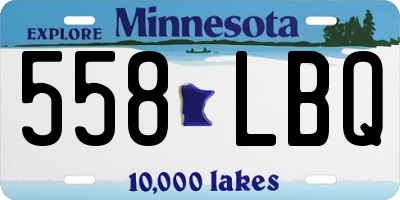MN license plate 558LBQ