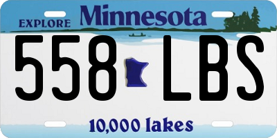 MN license plate 558LBS