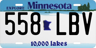 MN license plate 558LBV