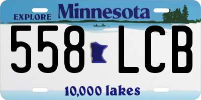 MN license plate 558LCB