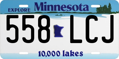 MN license plate 558LCJ