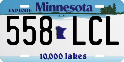 MN license plate 558LCL