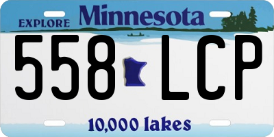 MN license plate 558LCP