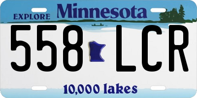 MN license plate 558LCR