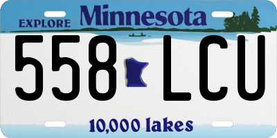 MN license plate 558LCU