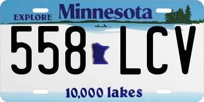MN license plate 558LCV