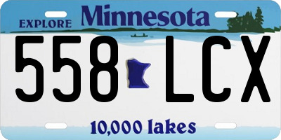 MN license plate 558LCX