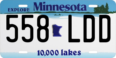 MN license plate 558LDD