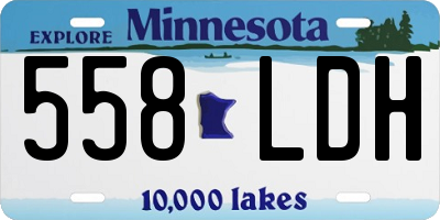 MN license plate 558LDH