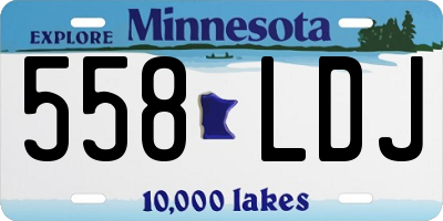 MN license plate 558LDJ