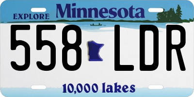 MN license plate 558LDR