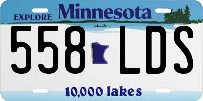 MN license plate 558LDS