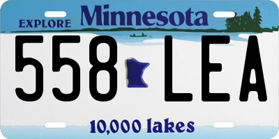 MN license plate 558LEA