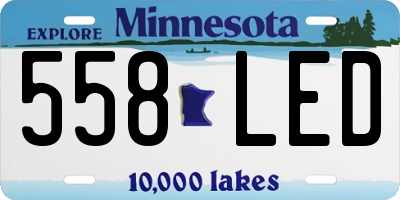 MN license plate 558LED