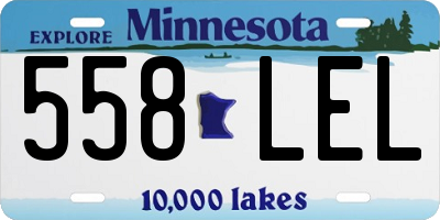 MN license plate 558LEL